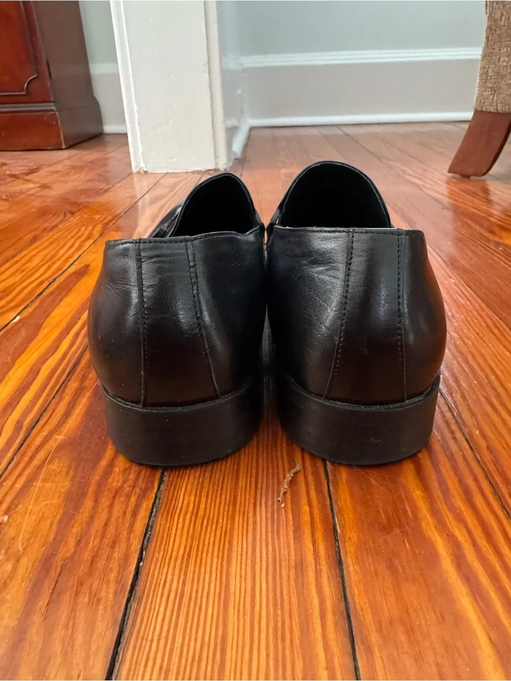 Kenneth Cole Men's Black Leather Slip-On Dress Shoes